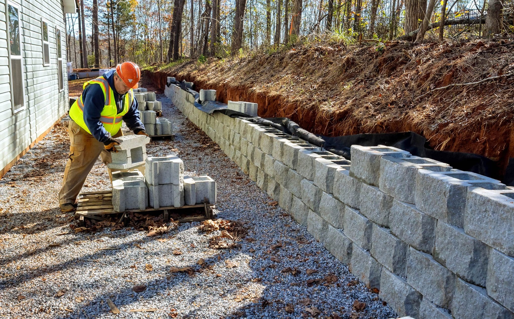 Retaining Wall Installation in Hempstead example 2